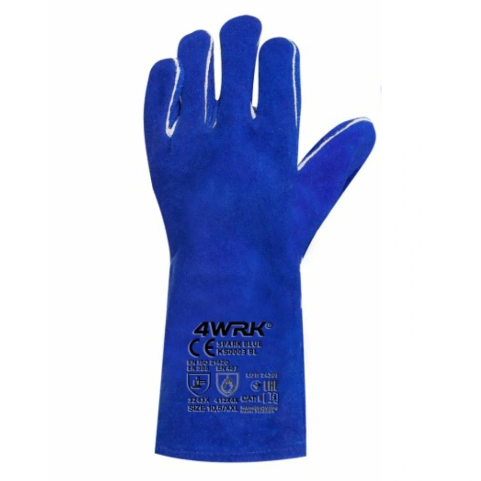 4WRK SPARK Svářečské rukavice modré 10,5