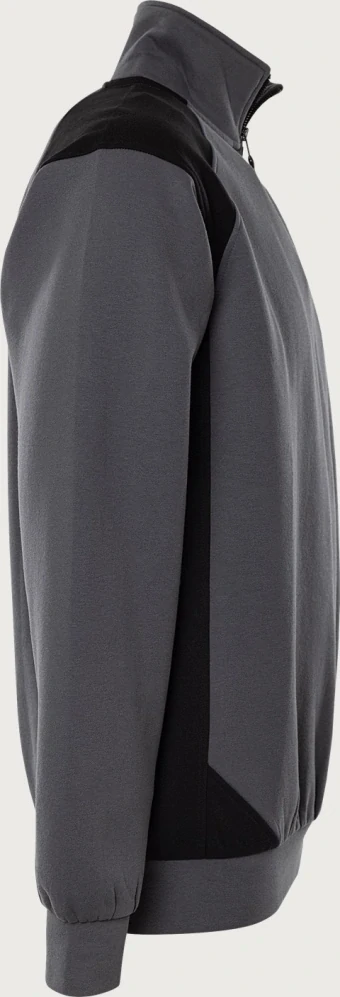 Fristads 7048 GSM Mikina s krátkým zipem šedá/černá