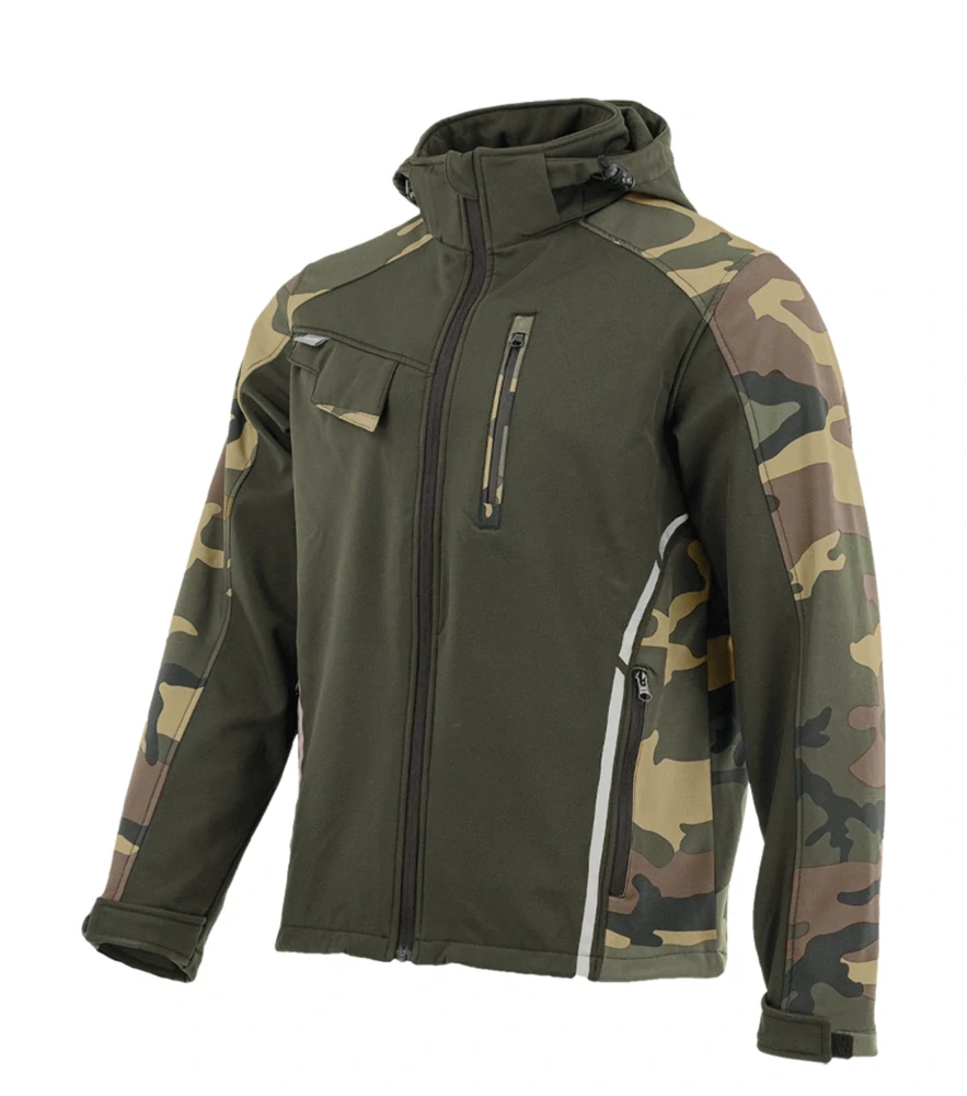 Sara Plus Standard Softshell bunda Green/Camo M-2XL