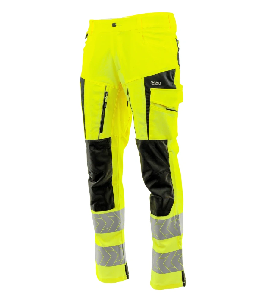 Sara Drago Comfort 2-WAY Stretch kalhoty HI-VIS Yellow/Black 50-60