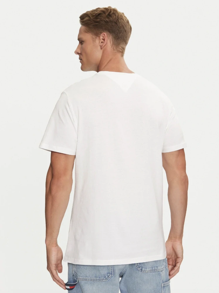 Tommy Jeans DM0DM20740 BIYBR Pánské tričko bílé