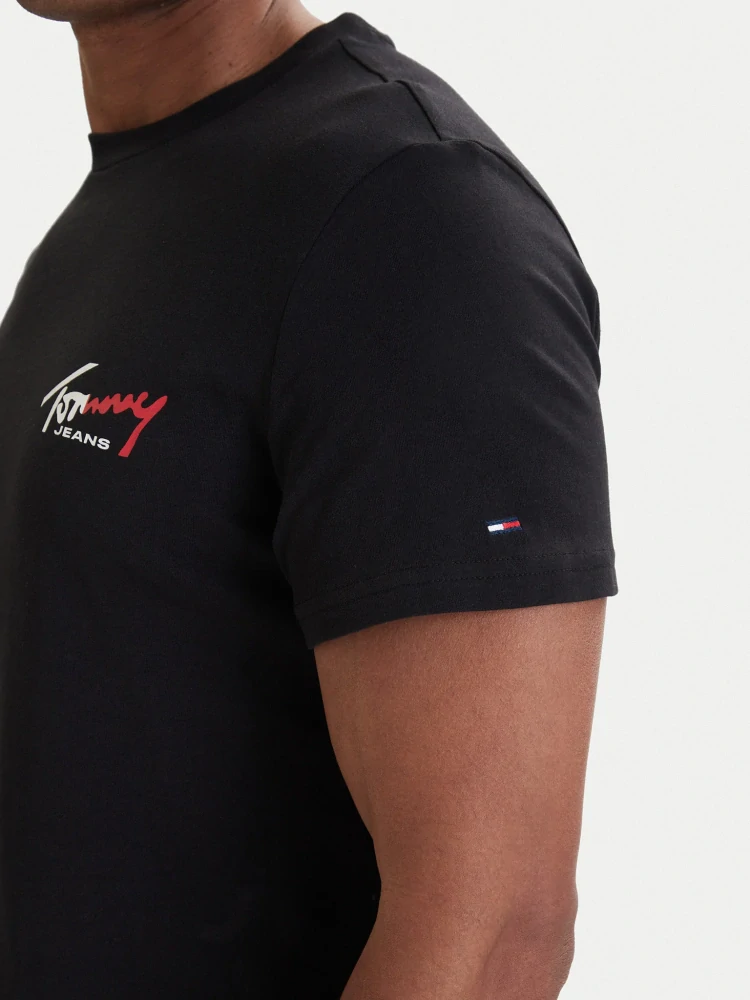 Tommy Jeans DM0DM22538 NEBDS Pánské tričko černé