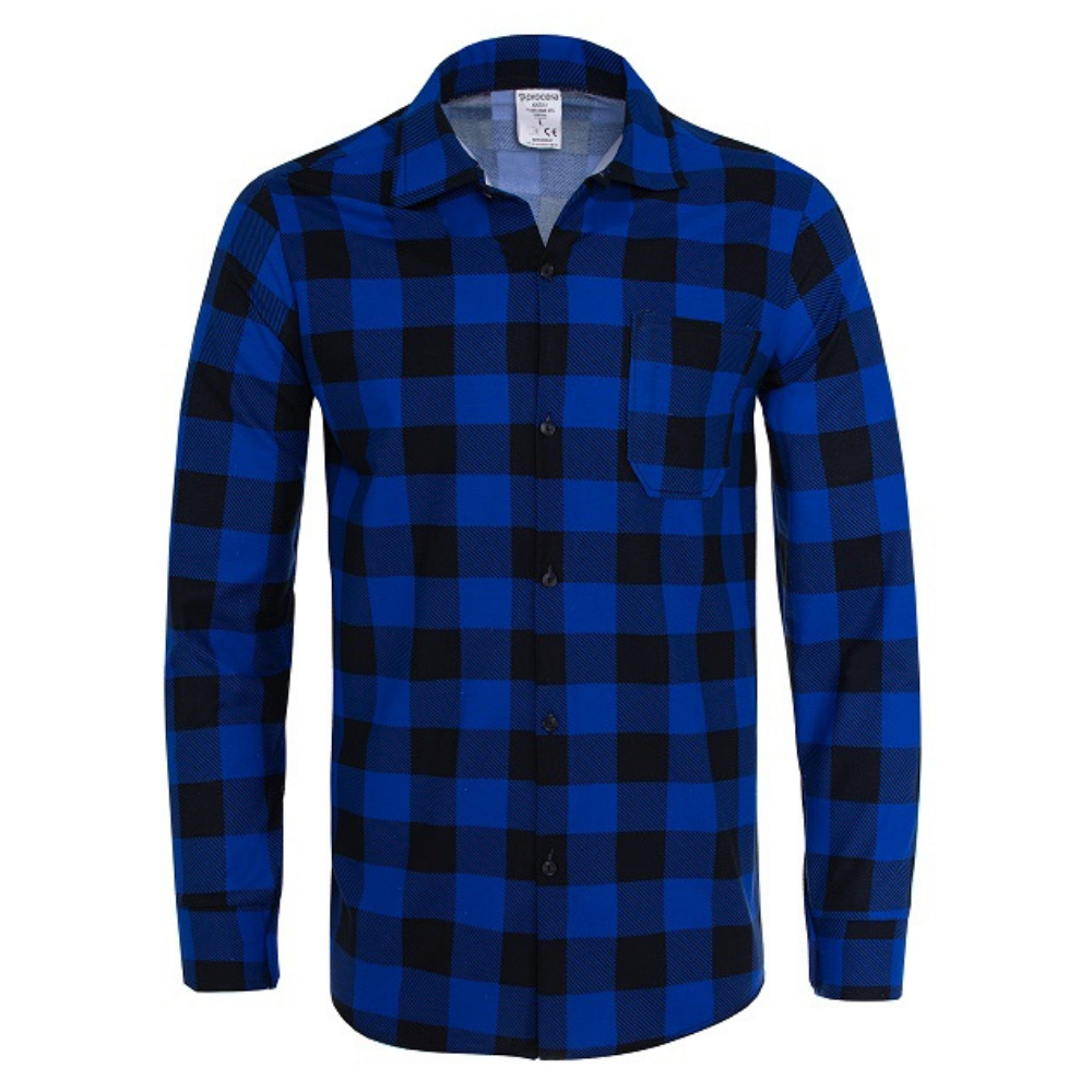 Procera modro černá košile s dlouhým rukávem