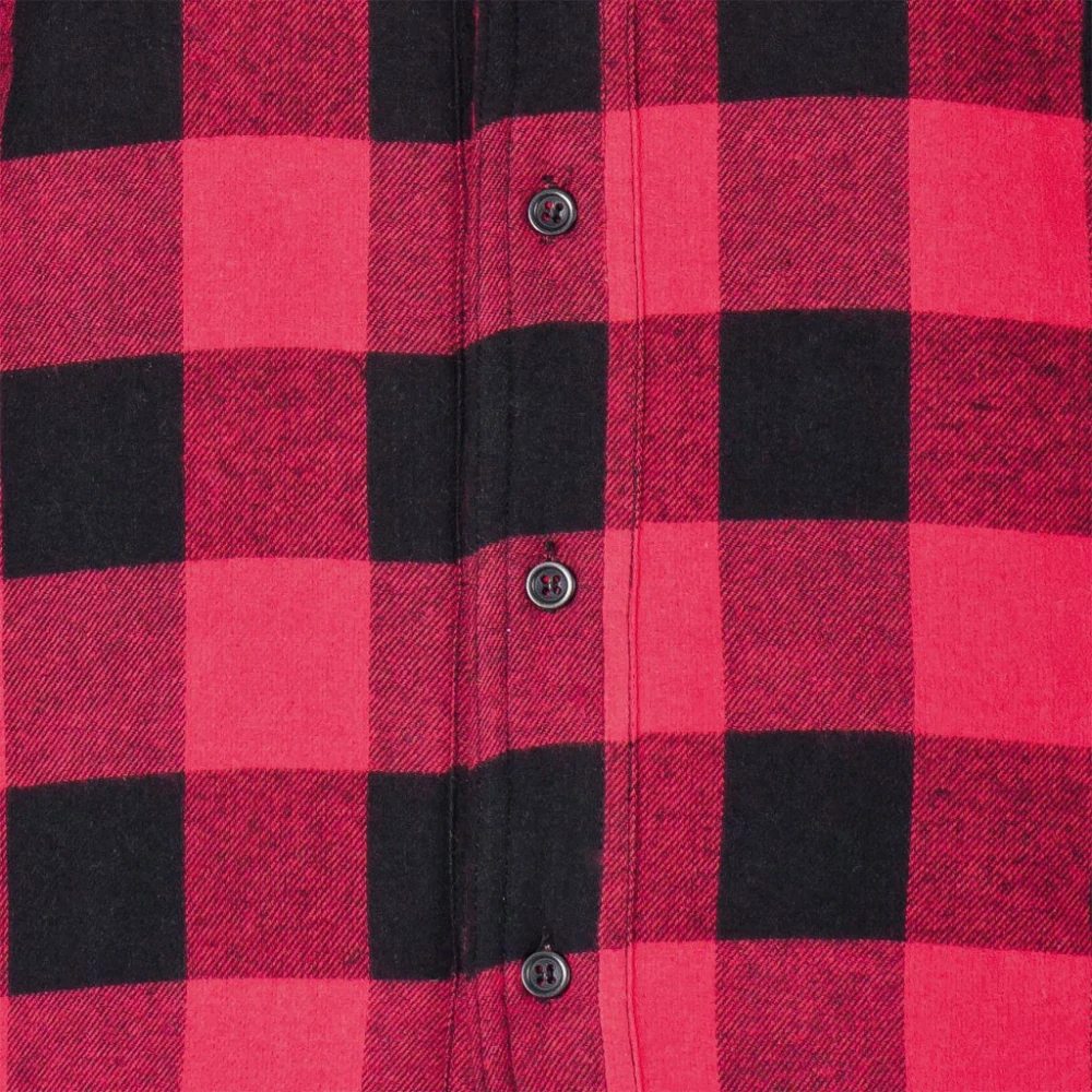 Reis KFWINHOOD zimná flanelová košeľa red/black