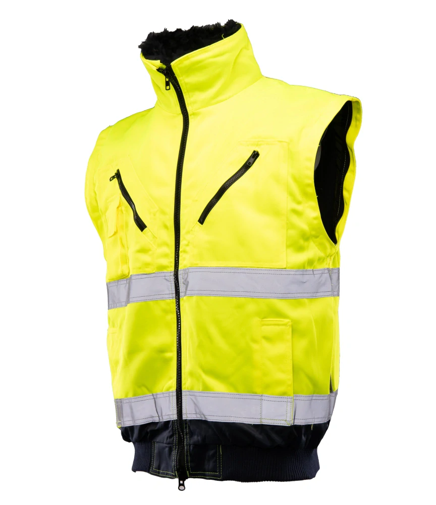 Polstar BOMBER 3V1 HI-VIS reflexná zimná bunda Yellow/Blue