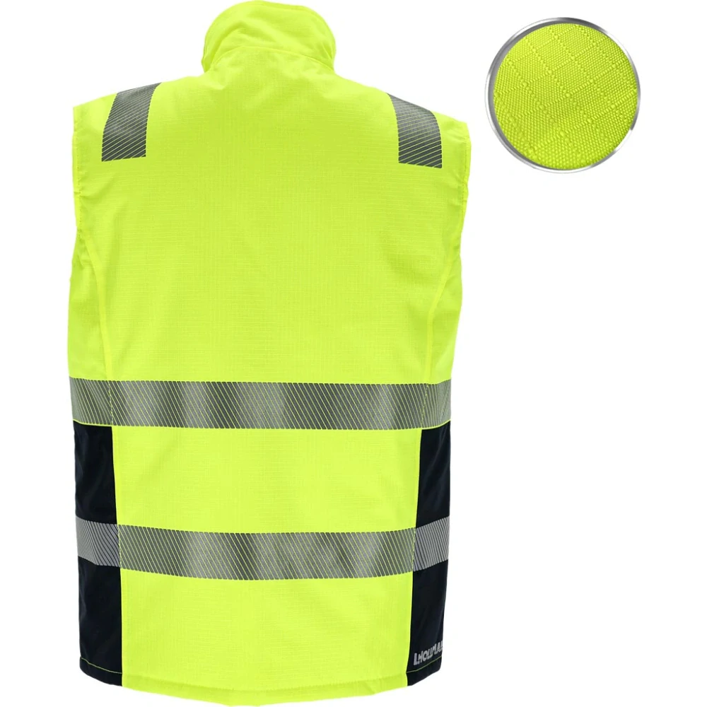 Leber&Hollman LASER HI-VIS zateplená výstražná vesta žlutá M-3XL