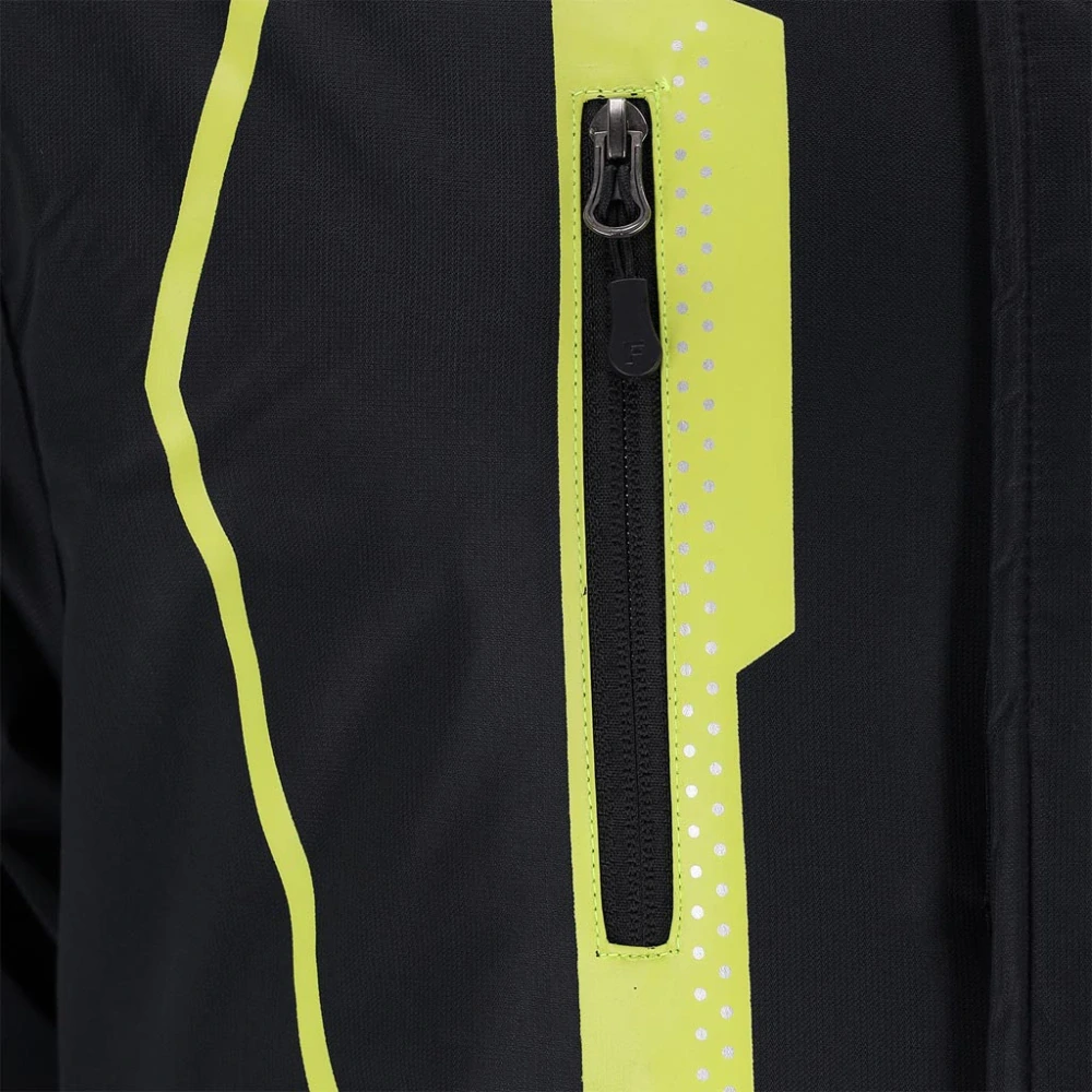 Reis HOLM BY reflexná zimná bunda čierna/žltá