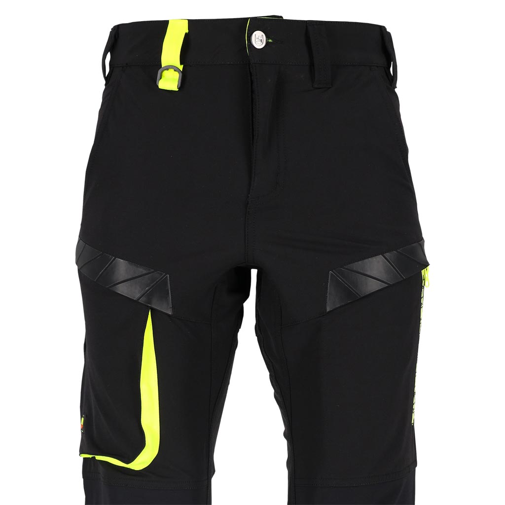 Leber&Hollman RAUT BY Rip-Stop nohavice Black/Yellow 46-62