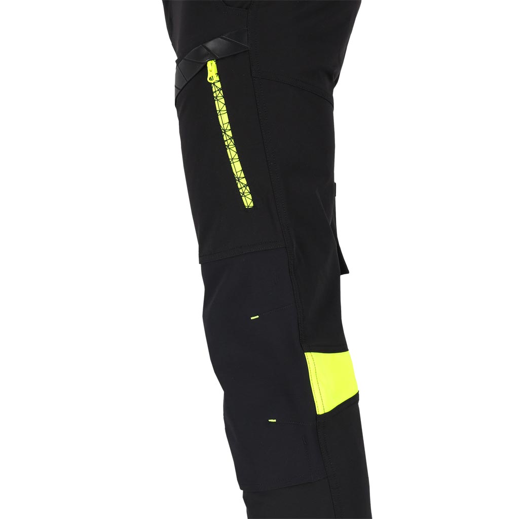 Leber&Hollman RAUT BY Rip-Stop nohavice Black/Yellow 46-62