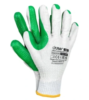 Jurav J-PANCEGINA dlažební rukavice bílá/zelená 10