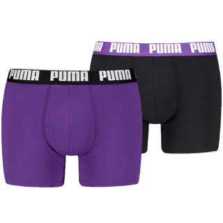Puma Everyday Basic 938320 14 Boxer 2 Pack fialová/černá