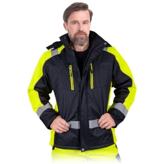 Leber&Hollman ASKER BSE reflexní zimní bunda černá/žlutá
