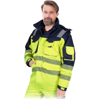 Leber&Hollman JAC WINTER reflexní zimní bunda žlutá