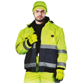 Leber&Hollman VIBER YG reflexní zimní bunda 2v1 žlutá