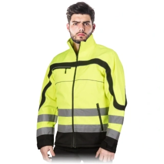 Leber&Hollman NEMO YB reflexní softshellová bunda žlutá