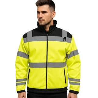 Madeva MADESTO HV Softshellová bunda reflexní yellow