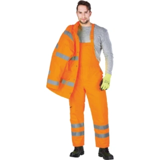 Reis VIS zateplené kalhoty s laclem oranžové