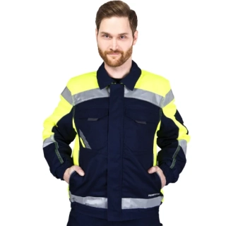 Reis PROM WIN Winter reflexní bunda žlutá/černá