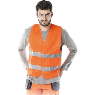 Reis KOS-5P HI-VIS výstražná síťovaná vesta 5 PACK oranžová M-6XL