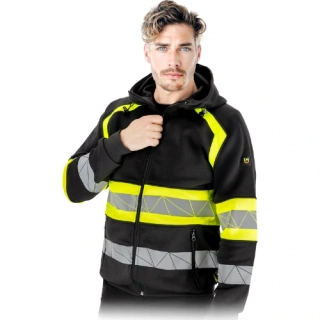 Leber&Hollman RAUTEX mikina HI-VIS Black/Yellov