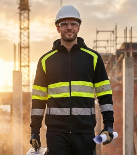 Leber&Hollman RAUTEX mikina HI-VIS Black/Yellov