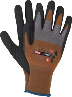 Reis TWIXFIT pracovní rukavice Brown/Gray 7-10