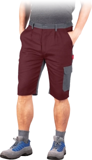 Reis BOMULL BORS pánské kraťasy Bordó/Grey S-3XL