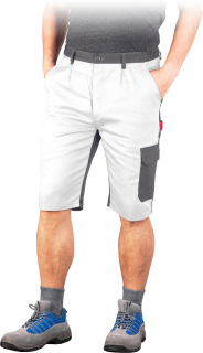 Reis BOMULL WS pánské kraťasy White/Grey S-3XL