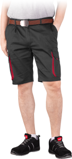 Reis LAND BC pánské kraťasy Black/Red S-3XL