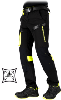 Leber&Hollman RAUT BY Rip-Stop kalhoty Black/Yellow 46-62