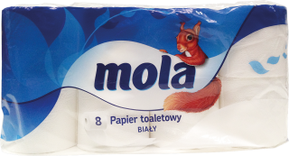 Mola PAP 2V toaletní papír bílý 8 ks