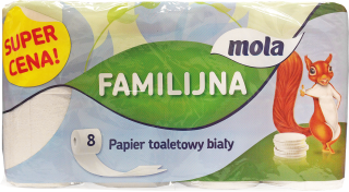 Mola FAMILIJNA 2V toaletní papír bílý 8 ks