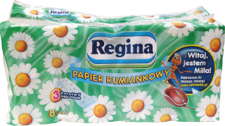 Regina CHAMOMILE PAP 3V toaletní papír bílý 8 ks