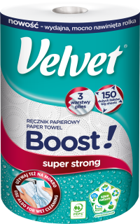 Velvet BOOST 3V papírové ručníky bílé 1 role