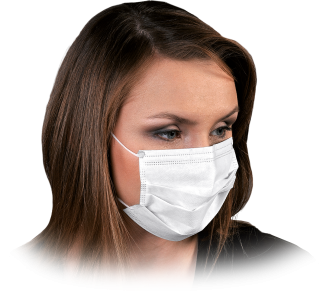 Reis MAS LOOP W jednorázová lékařská rouška 3vrstvá bílá 20 Ks