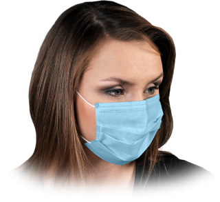 Reis MAS LOOP N jednorázová lékařská rouška 3vrstvá modrá 20 Ks