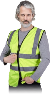 Reis KOS MESH ZIP HI-VIS výstražná vesta ze síťoviny žlutá M-3XL