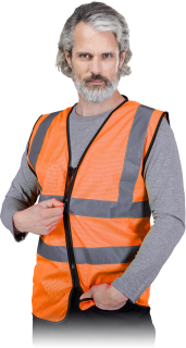Reis KOS MESH ZIP HI-VIS výstražná vesta ze síťoviny oranžová M-3XL