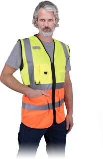 Reis KOS ZIP YP HI-VIS výstražná vesta žlutá/oranžová M-5XL