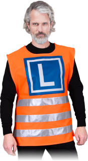 Lubmar KOS ROAD L výstražná vesta s označením L oranžová UNI