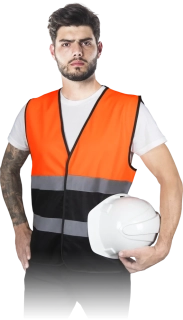Reis KOS DOUBLE Pánská výstražná vesta 5 Pack Orange/Black M-3XL