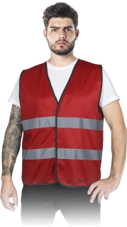 Reis KOS COLOR Pánská výstražná vesta 5 Pack Red M-3XL