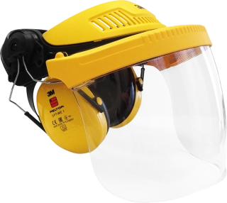 3M KAS Factory set obličejový štít / sluchátka / hlavový chránič