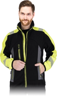 Leber&Hollman POLVIS mikina HI-VIS Black/Yellov