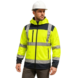 Madeva MATANE HV Reflexní zimní Soft-Shell bunda yellow