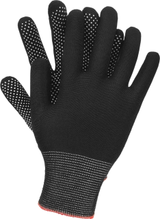 Ogrifox DOTUA BW rukavice s PVC tečky black L/9