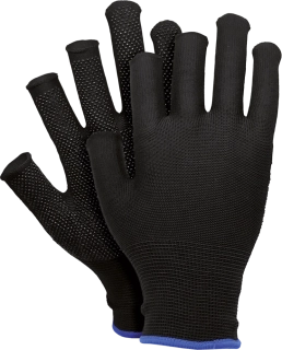 Reis POLFINGER rukavice s PVC tečky black 6-10