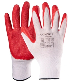 Polstar SIMPLE rukavice zdrsněný latex Red/White 8-10