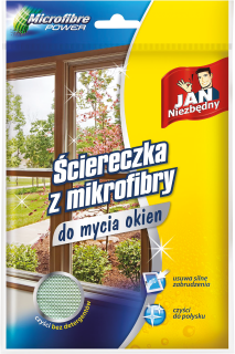Jan Niezbedny OKN utěrka z mikrovlákna na okna zelená 40X40