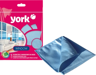 York Window Mikrovláknová utěrka na okna modrá uni